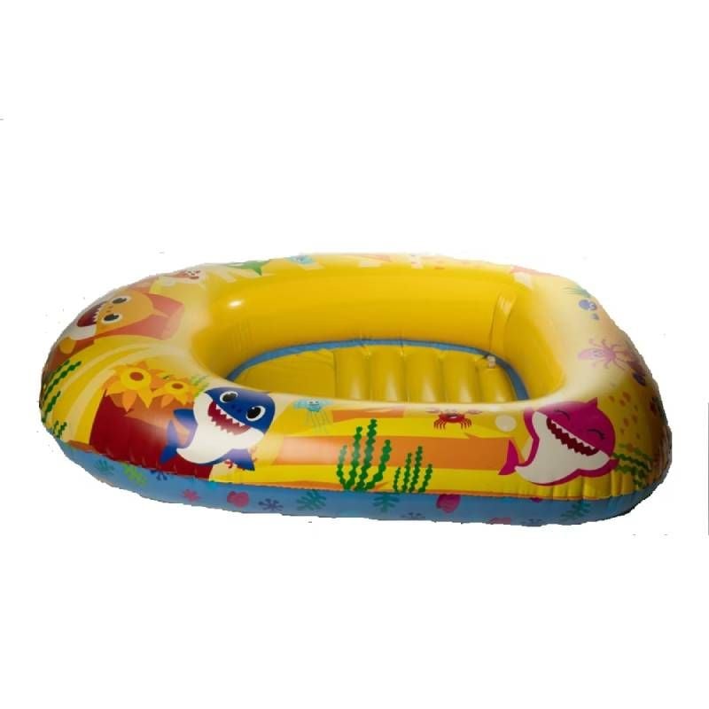 Barca gonflabila pentru copii, 3-6 ani, galbena, 100 x 70 cm Baby Shark Engros