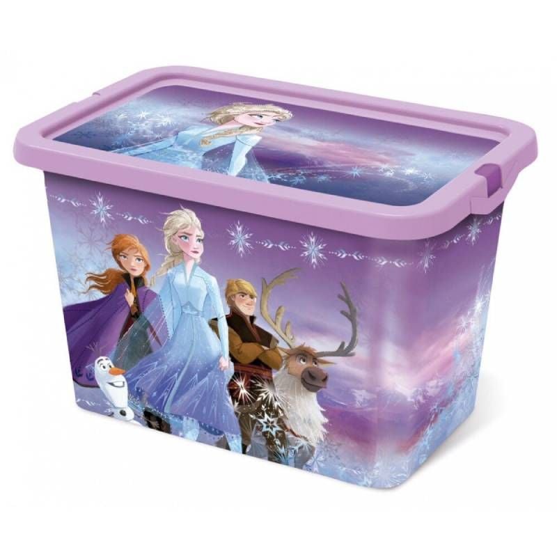 Cutie depozitare Javoli, Frozen, Plastic, 18.5x19.2x28.7cm, 7l, Multicolor Engros