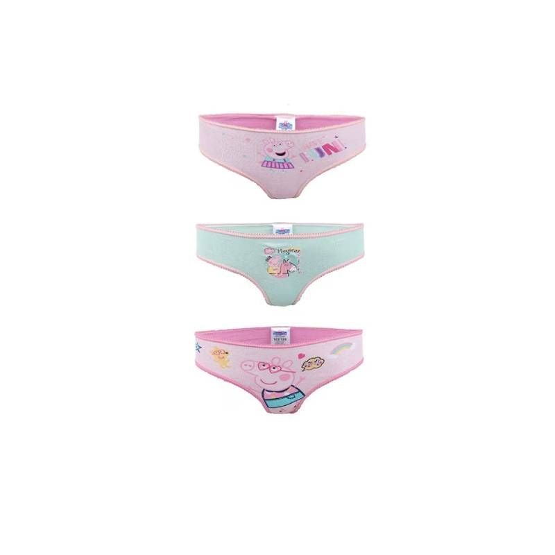 Set 3 chiloti pentru fete, 100 % bumbac, multicolor, 9 Peppa Pig, pp037 Engros
