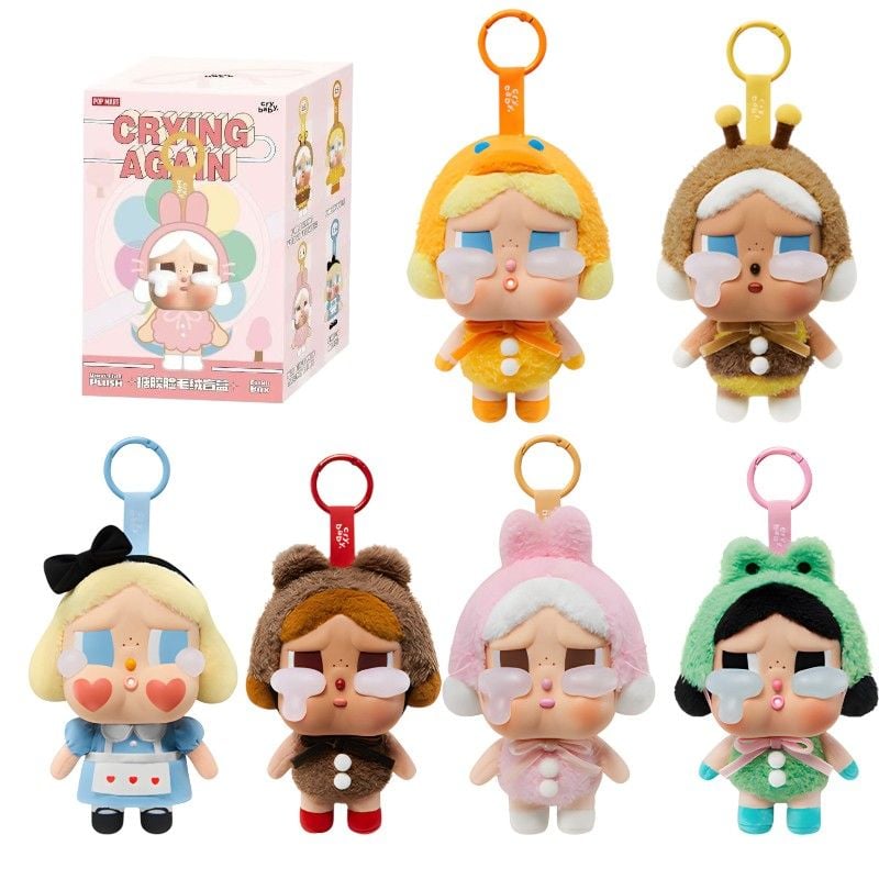 Jucărie de Plus 15cm Crybaby Crying Again, Seria Blind Box cu Față Vinyl, Diferite Modele Engros