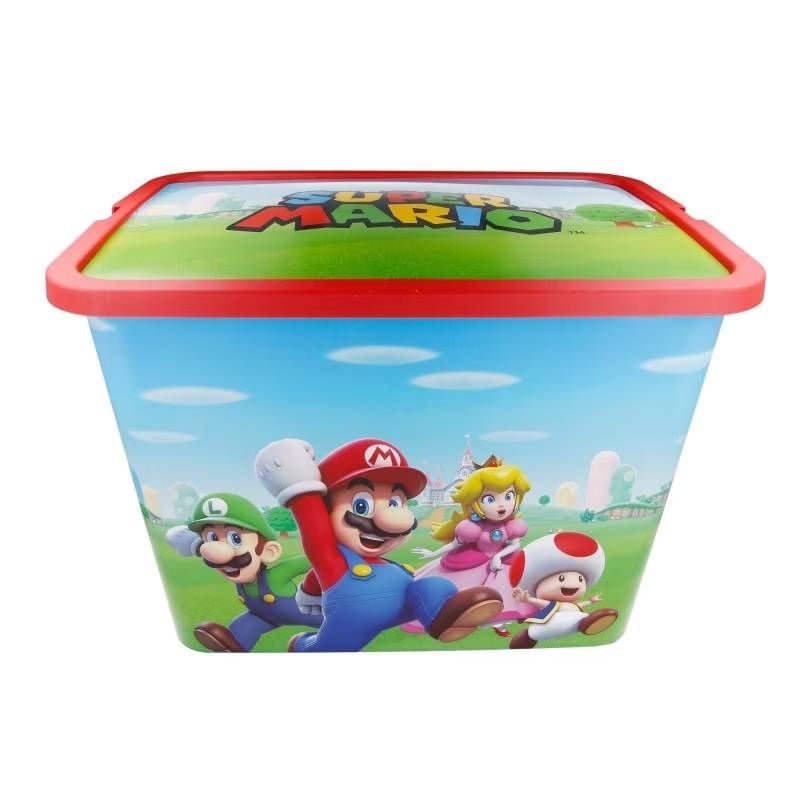 Cutie depozitare jucarii, Super Mario, 8,5x19,2x28,7 cm, 23 l Albastru Engros