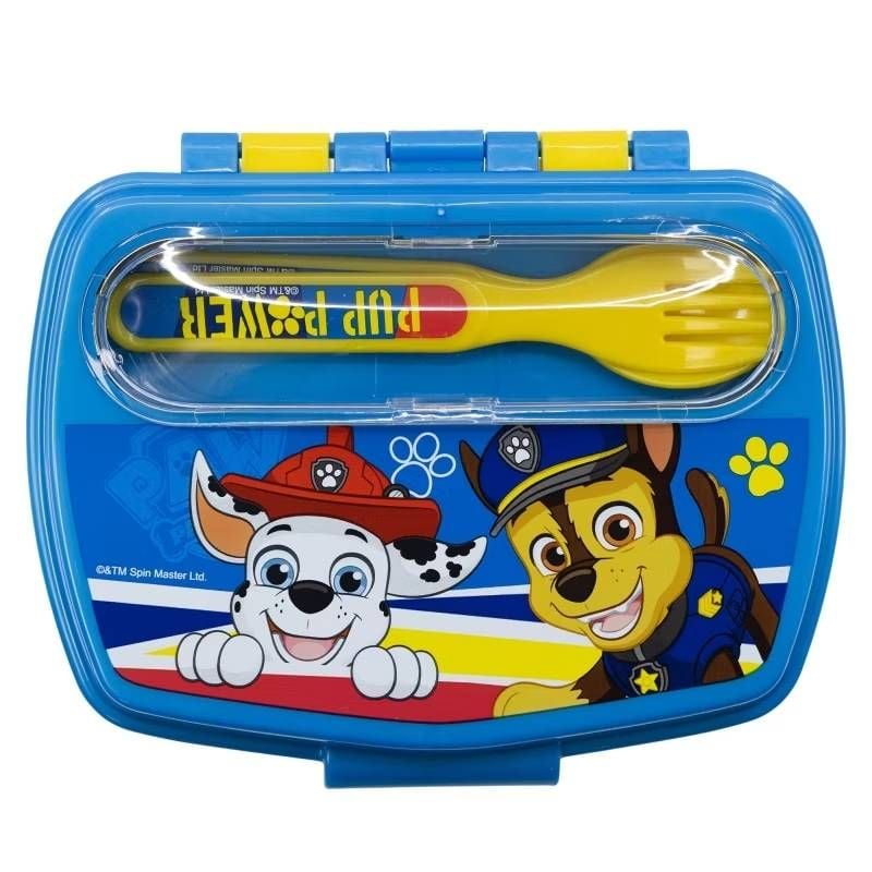 Cutie sandwich cu lingura si furculita, multicolor, plastic fara BPA, Pup Power, Paw Patrol Engros