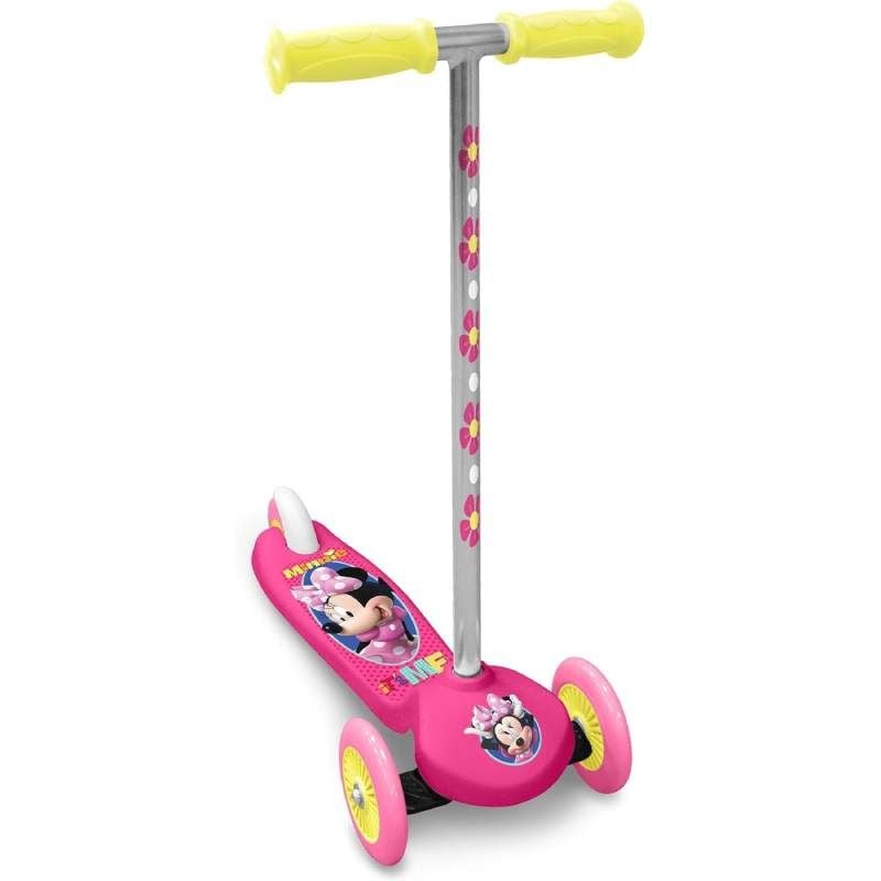 Trotineta intuitiva cu 3 roti, multicolor, manere confortabile, platforma antiderapanta, roti acoperite cu material PVC, frana posterioara cu piciorul, Minnie Mouse Engros