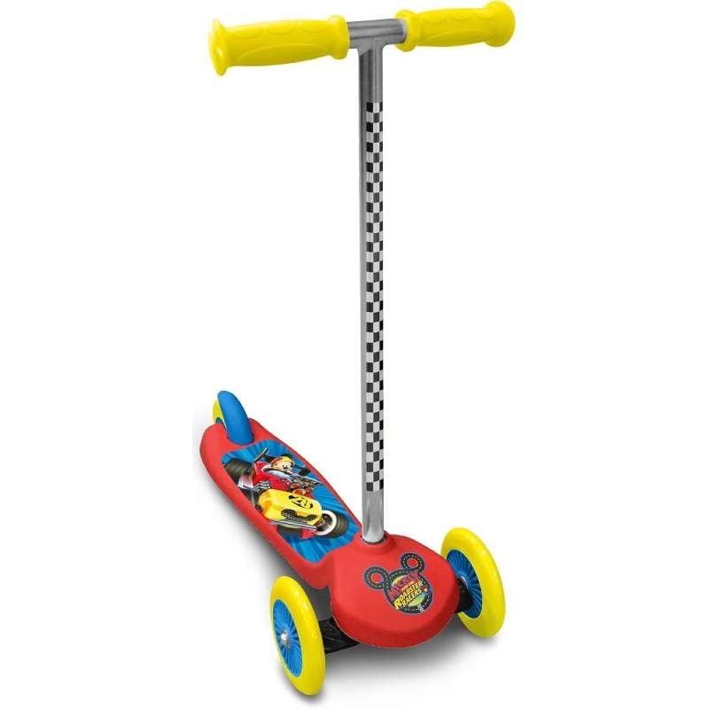 Trotineta intuitiva cu 3 roti, multicolor, manere confortabile, platforma antiderapanta, roti acoperite cu material PVC, frana posterioara cu piciorul, Mickey Mouse Engros