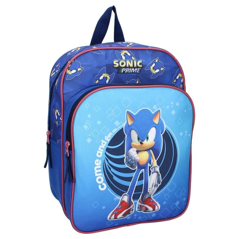 Ghiozdan cu doua compartimente, multicolor, 29x23x9 cm, cu bretele ajustabile si captusite, Sonic Supreme Power Engros