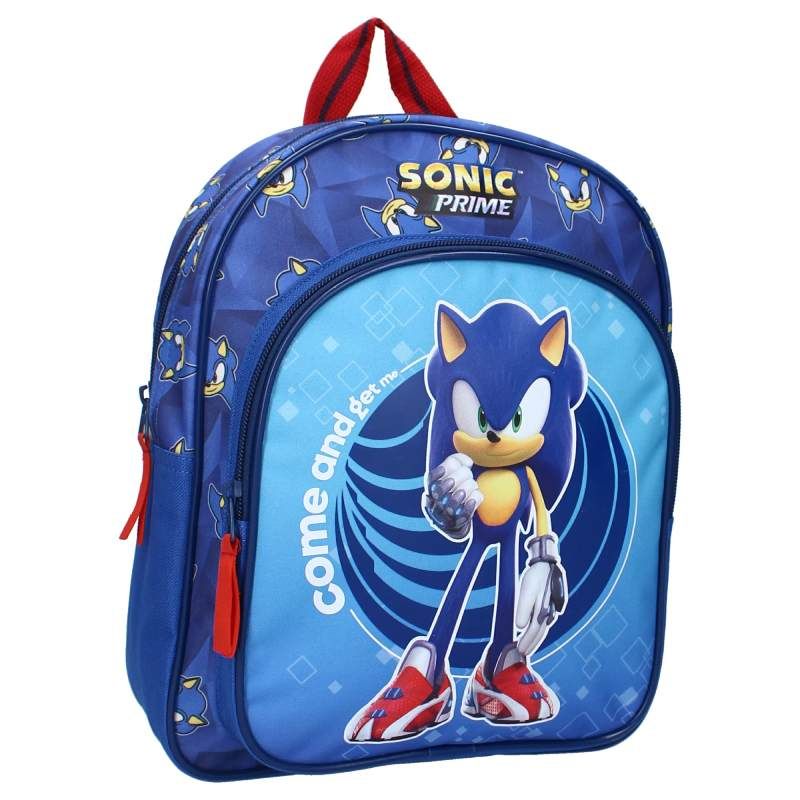Ghiozdan cu doua compartimente, multicolor, 30x25x11 cm, cu bretele ajustabile si captusite, Sonic Supreme Power Engros