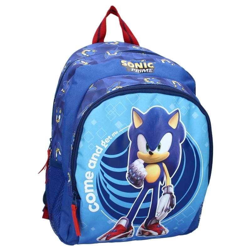 Ghiozdan cu doua compartimente, multicolor, 38x33x12 cm, cu bretele ajustabile si captusite, Sonic Supreme Power Engros