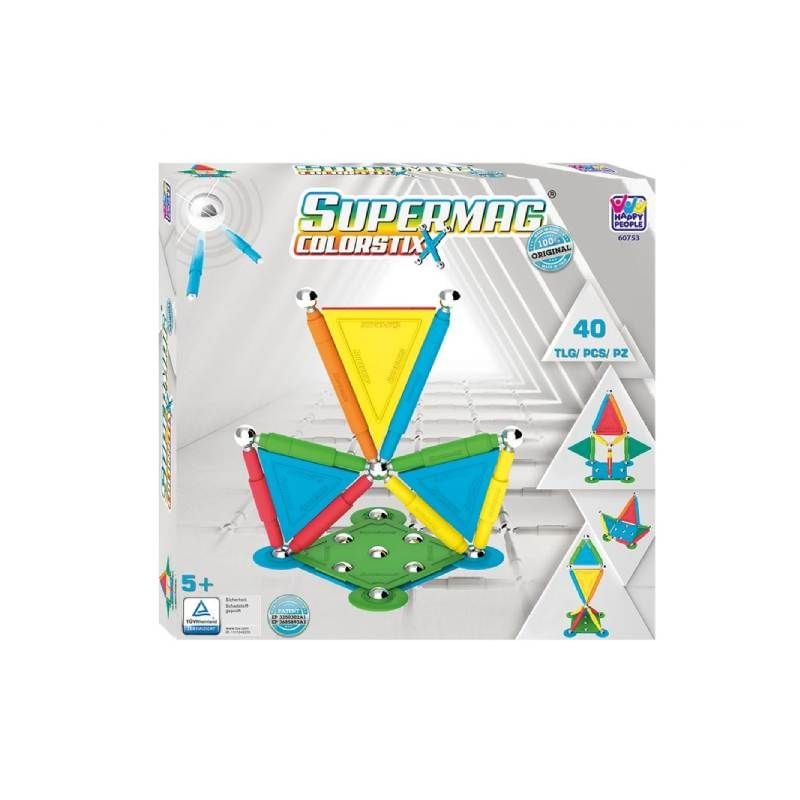 Set Jucarii Magnetice pentru constructii, Interactiv, Educational si Creativ, Dezvolta Concentrarea si Rabdarea pentru Adulti si Copii 3+ ani, 40 piese, Supermag Engros