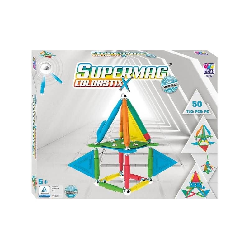Set Jucarii Magnetice pentru constructii, Interactiv, Educational si Creativ, Dezvolta Concentrarea si Rabdarea pentru Adulti si Copii 3+ ani, 50 piese, Supermag Engros