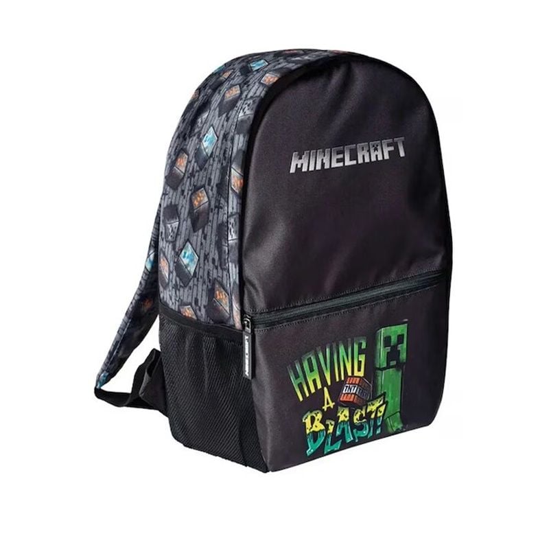 Rucsac Minecraft having a tnt blast, Negru, 40 x 29 x 13 cm Engros
