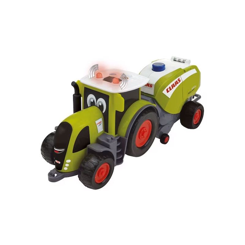 Set vehicule de jucarie Claas, tractor Axion 870 cu balotiera Rollant 540, cu sunete si lumini, multicolor Engros