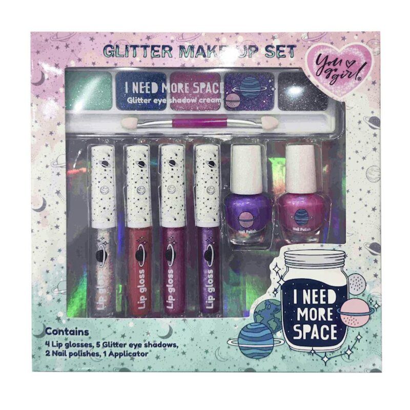 Set Machiaj pentru copii, Non-toxic, +5 ani, 12 piese, 18x17x3 cm, You go Girl Engros