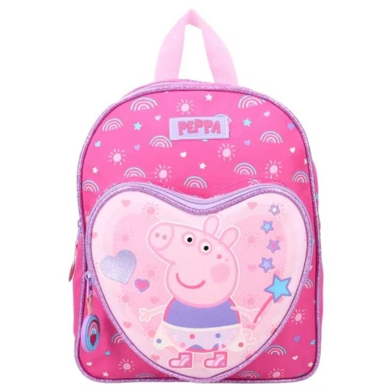 Ghiozdan Peppa made of magic, dimensiuni 30cm x25cm x11cm Engros