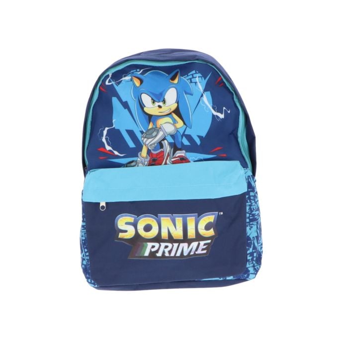 Ghiozdan cu doua compartimente, multicolor, 40x30x12 cm, cu bretele ajustabile si captusite, Sonic Supreme Power Engros