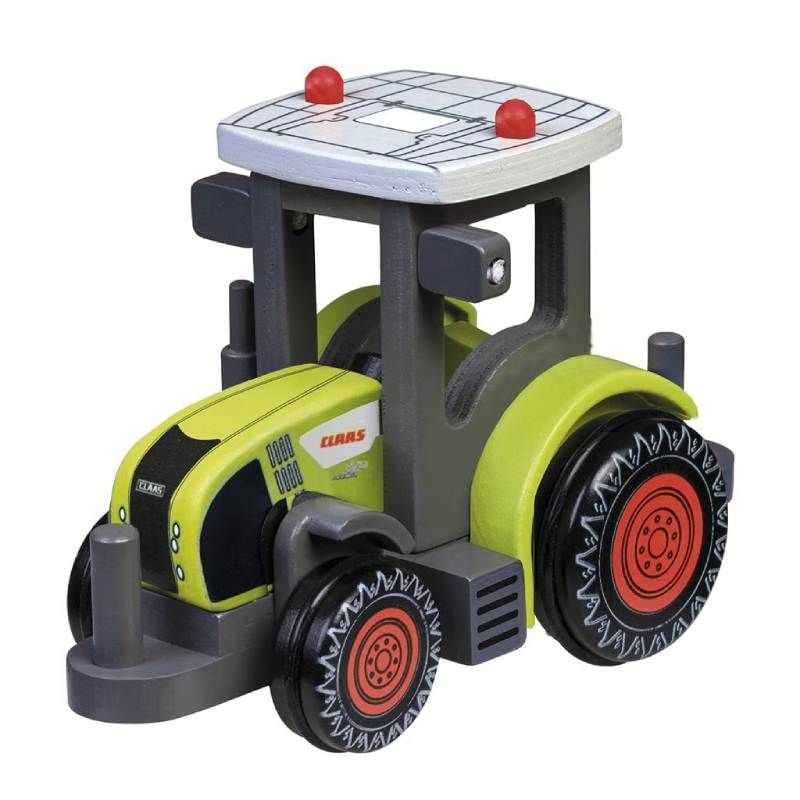 Tractor din lemn, Claas Axion 870, 20 cm, multicolor Engros
