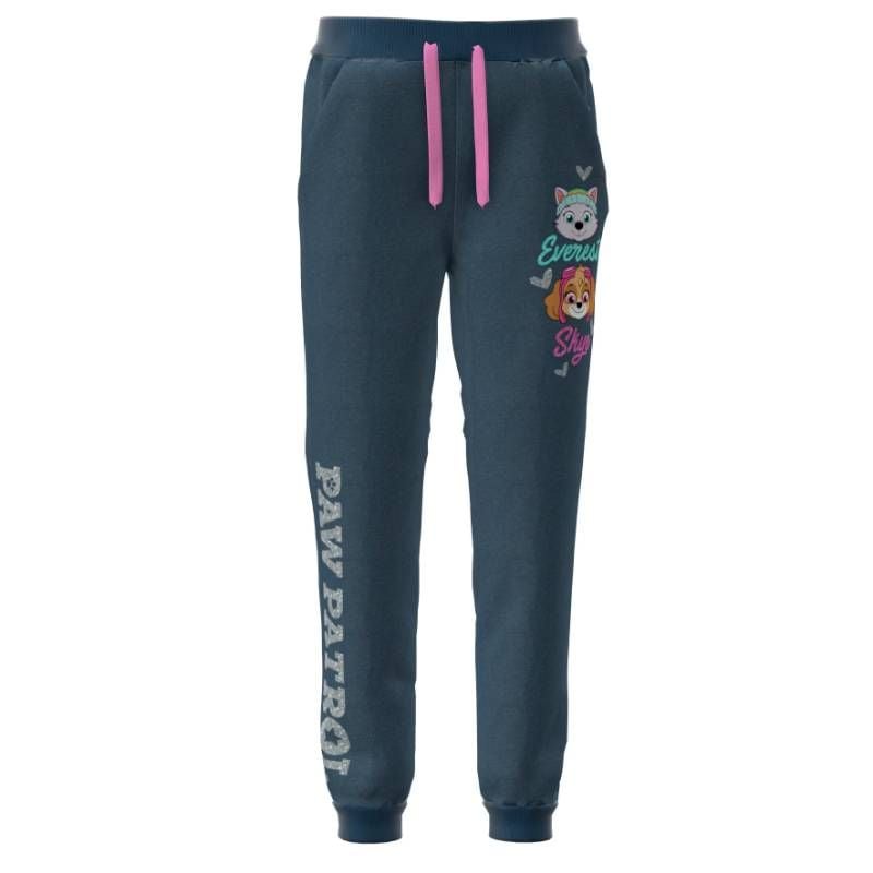 Pantaloni trening fete, albastri, 100% bumbac, buzunare laterale, Paw Patrol Engros