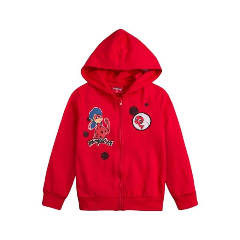 Hanorac fetite, 100% bumbac, rosu, Miraculous LadyBug Engros