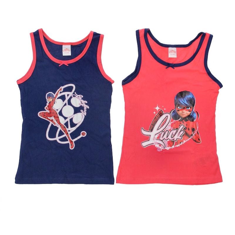 Set doua maiouri multicolor, 100% bumbac, Miraculous LadyBug Engros