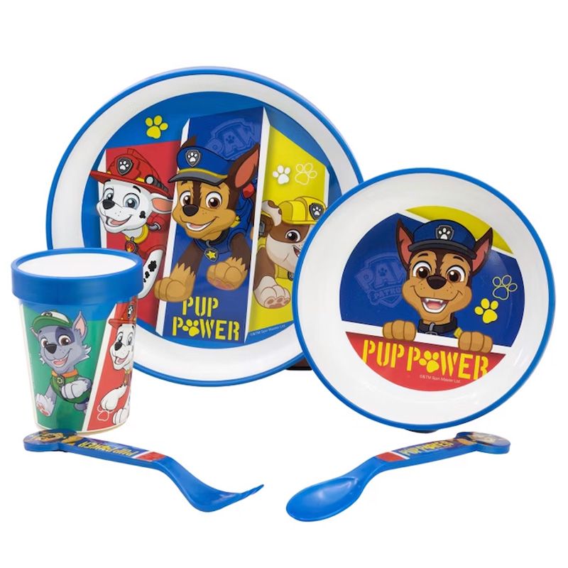Set vesela 5 piese, anti-alunecare, fara BPA, compatibil la microunde, Paw Patrol Engros