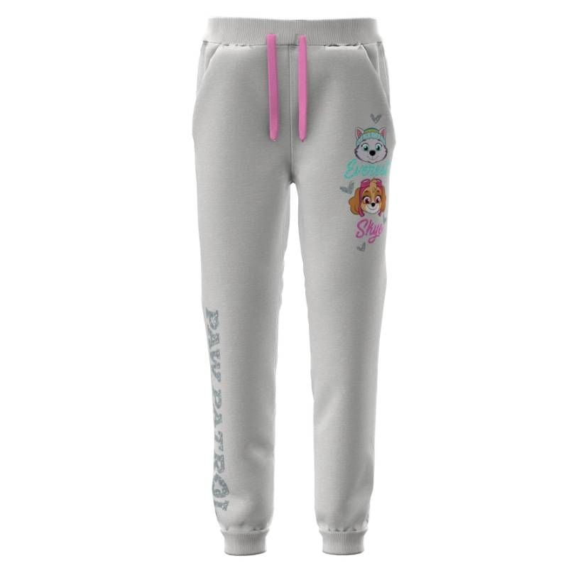 Pantaloni trening fete, gri, 100% bumbac, buzunare laterale, Paw Patrol Engros