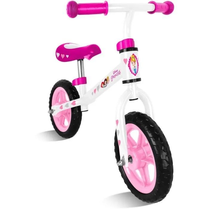 Bicicleta fara pedale pentru copii, multicolor, varsta 2-4 ani, cadru metalic, sa reglabila, manere anti-strivire, The Princess, Disney Engros