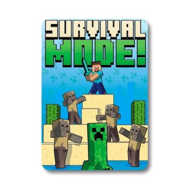 Patura fleece Verde 100 x 140, Minecraft Engros