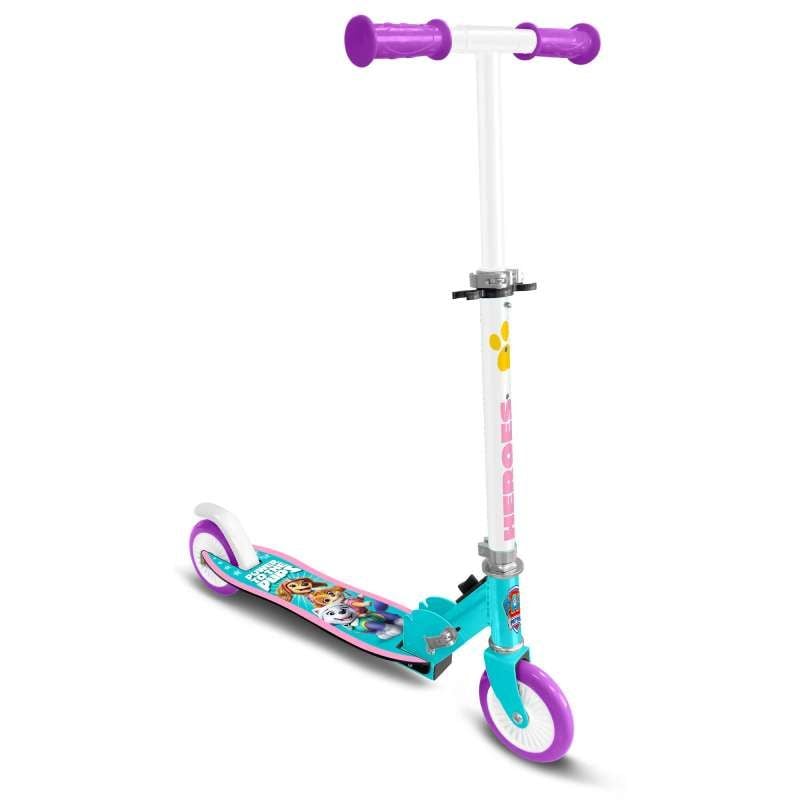 Trotineta pliabila cu 2 roti 3 ani +, sarcina maxima 50 kg, rulmenti ABEC 5, multicolor, ghidon ajustabil, manere pliabile, platforma antiderapanta, frana posterioara cu piciorul, Paw Patrol Engros