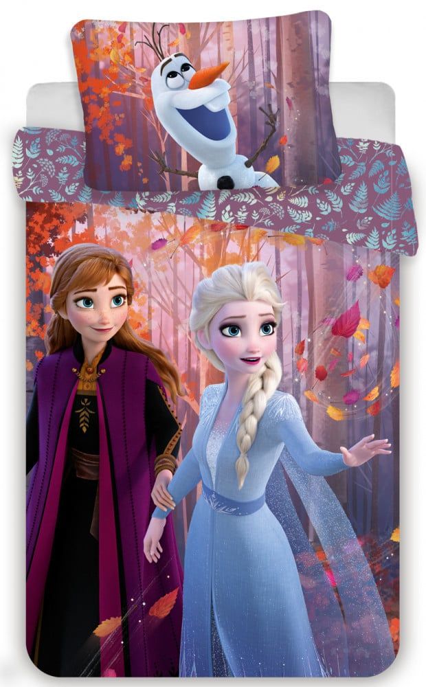 Set lenjerie de pat pentru copii, Multicolor, 140 x 200 cm, 70x90 cm, Frozen Disney Engros