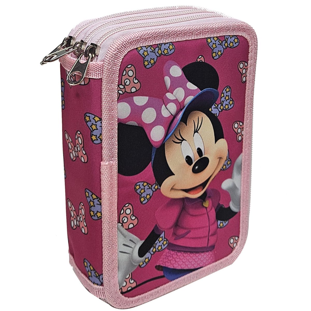 Penar cu trei compartimente, echipat, 43 piese, multicolor, Happy, Minnie Mouse Engros
