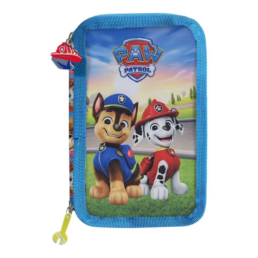 Penar cu trei compartimente, echipat, 43 piese, multicolor, Paw Patrol Engros