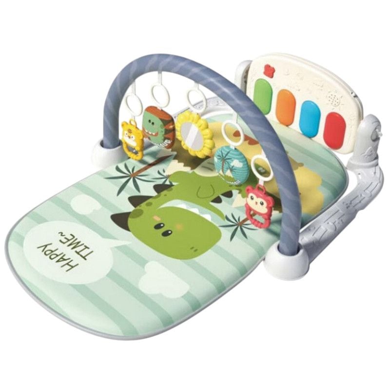 Centru de activitati cu pian 5 in 1 pentru dezvoltarea musculaturii picioarelor, sunete, jucarii zornaitoare Dino, multicolor Engros