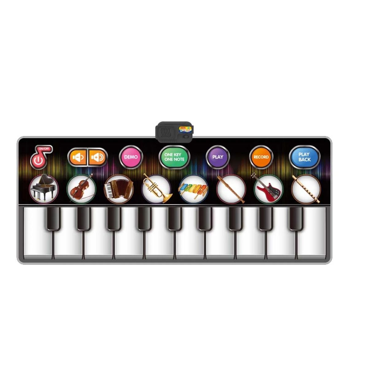 Covoras Muzical Interactiv pentru Copii, cu 10 Clape, 8 Instrumente Muzicale si Functii de Inregistrare, Volum Reglabil si Sunete Educative, Ideal pentru Dezvoltarea Creativitatii si Coordonarii, 3 An Engros
