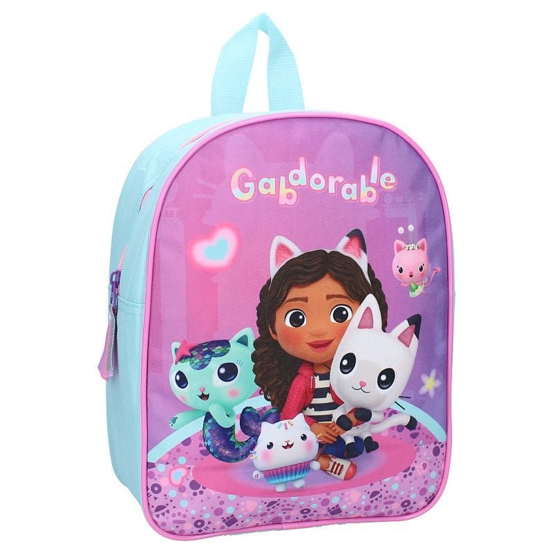 Ghiozdan copii, 29x22x9 cm, cu un compartiment, multicolor, bretele ergonomice, intarite si ajustabile, Unlimited Adventure, Gabby s Dollhouse Engros