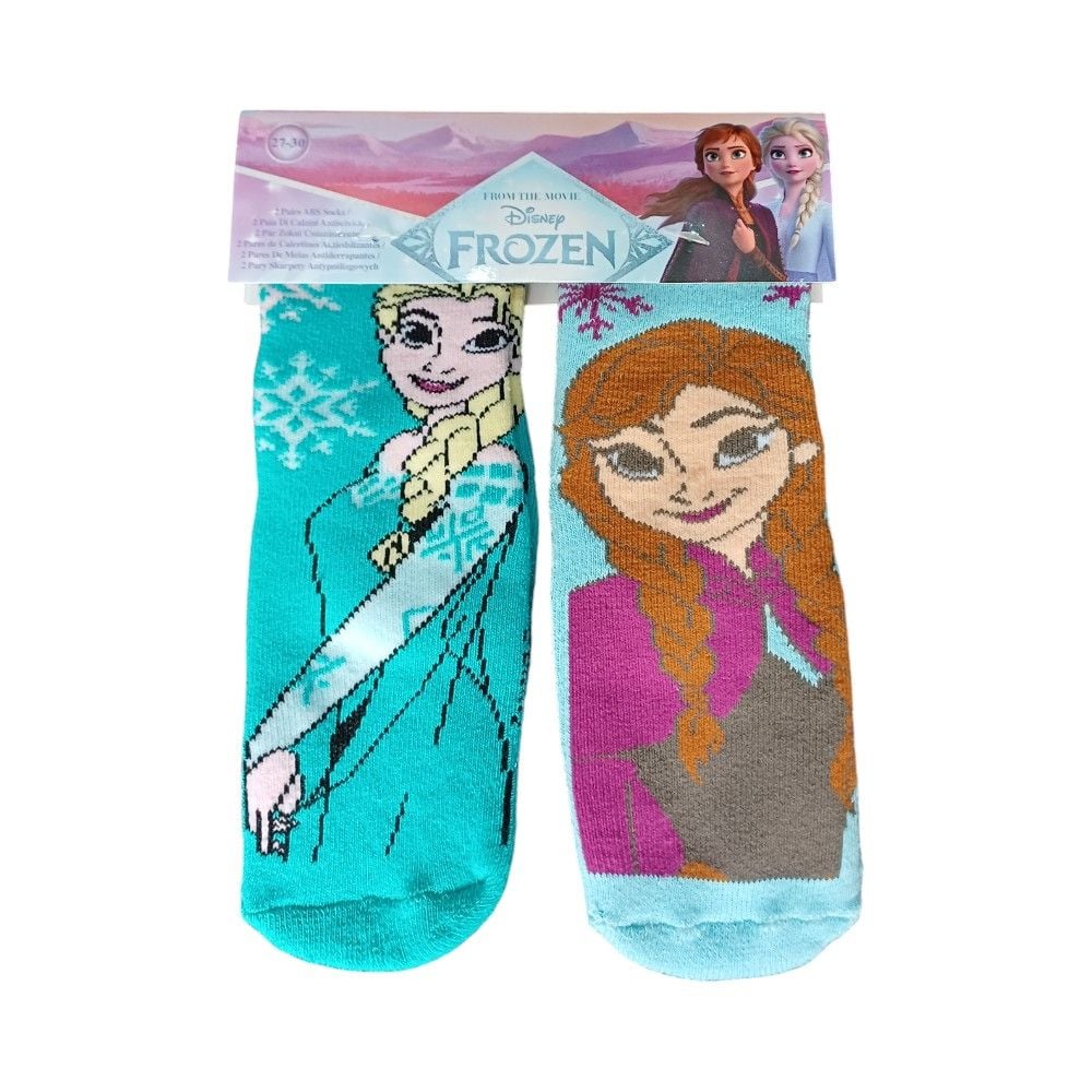 Set 2 perechi sosete ABS, talpa antiderapanta, multicolor, Happy, Frozen Engros