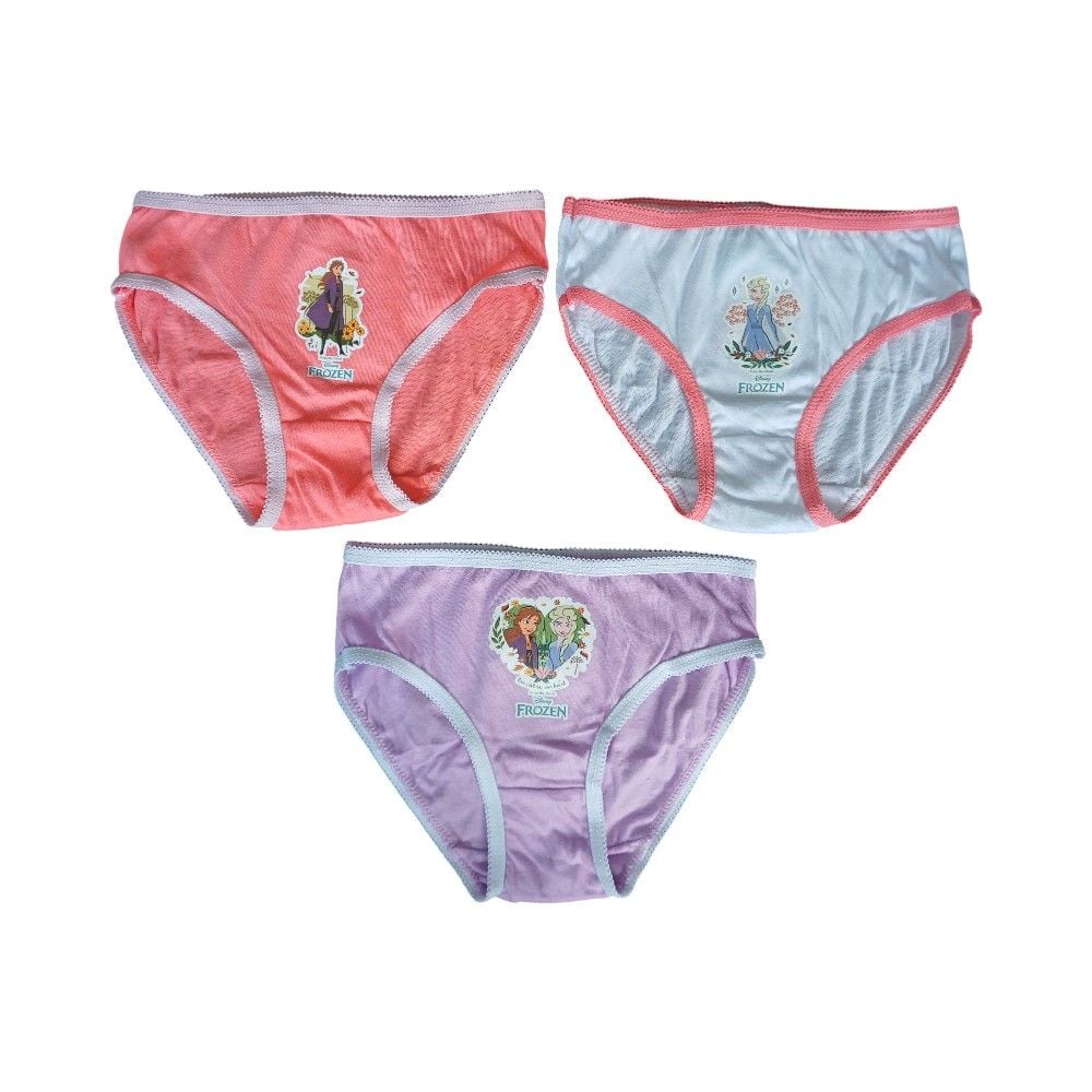 Set 3 perechi chiloti fete, multicolor, 100% bumbac, Happy, Frozen Engros