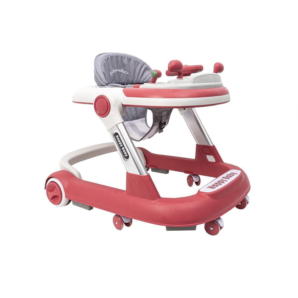 Premergator cu 6 roti silentioase, 6luni+, sezut reglabil, pliere usoara, roz Z-TOOLS / ZTS9109 Engros