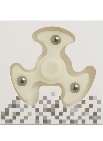 Jucarie interactiva antistress - Fidget spinner (Alb )