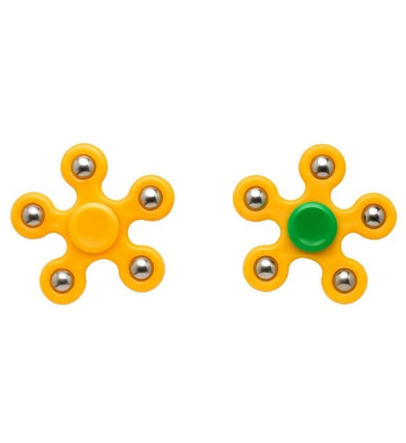Jucarie interactiva antistress - Fidget spinner ( Galben )