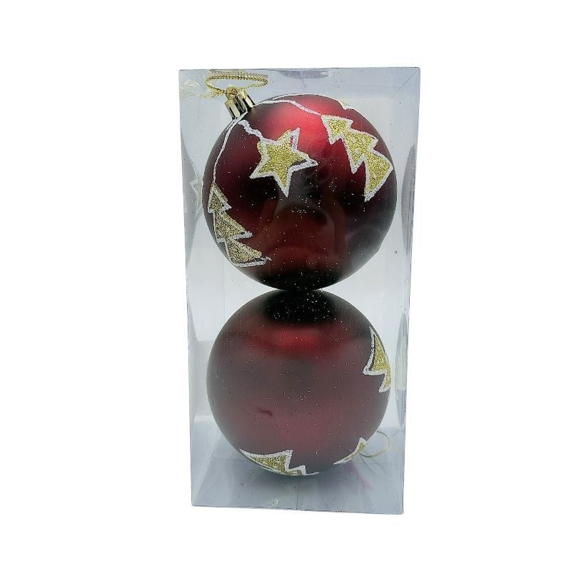 Set 2 globuri de Craciun pentru brad – 19.5x9.5x9.5cm