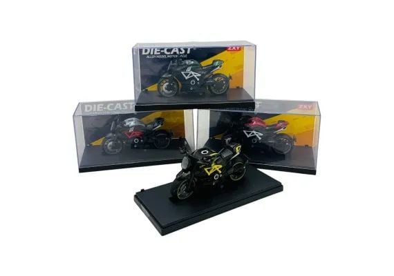 Motocicletă Metalică 1:14 cu Cutie de Expunere – Modele și Culori Variate, 18×9.5×7.5cm