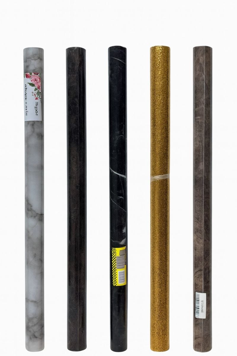 Tapet Autocolant Decorativ 3 Metri, Modele Diverse, Marmura si Auriu, Engros
