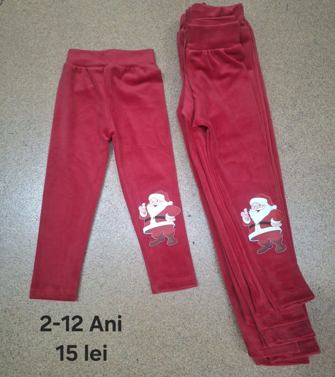 Colanti din catifea Engros pentru fete, cu model imprimat de Craciun