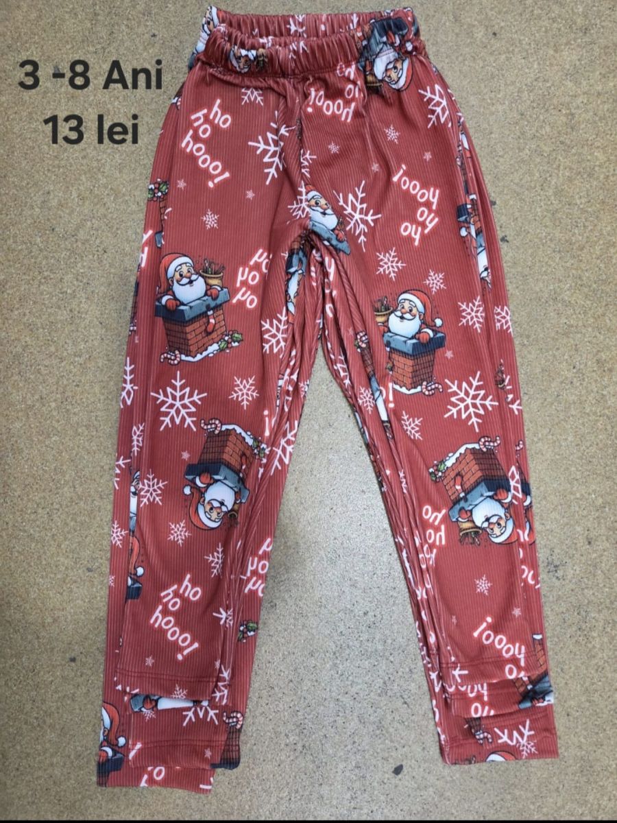 Pantaloni de Craciun Engros pentru copii, lycra vatuit