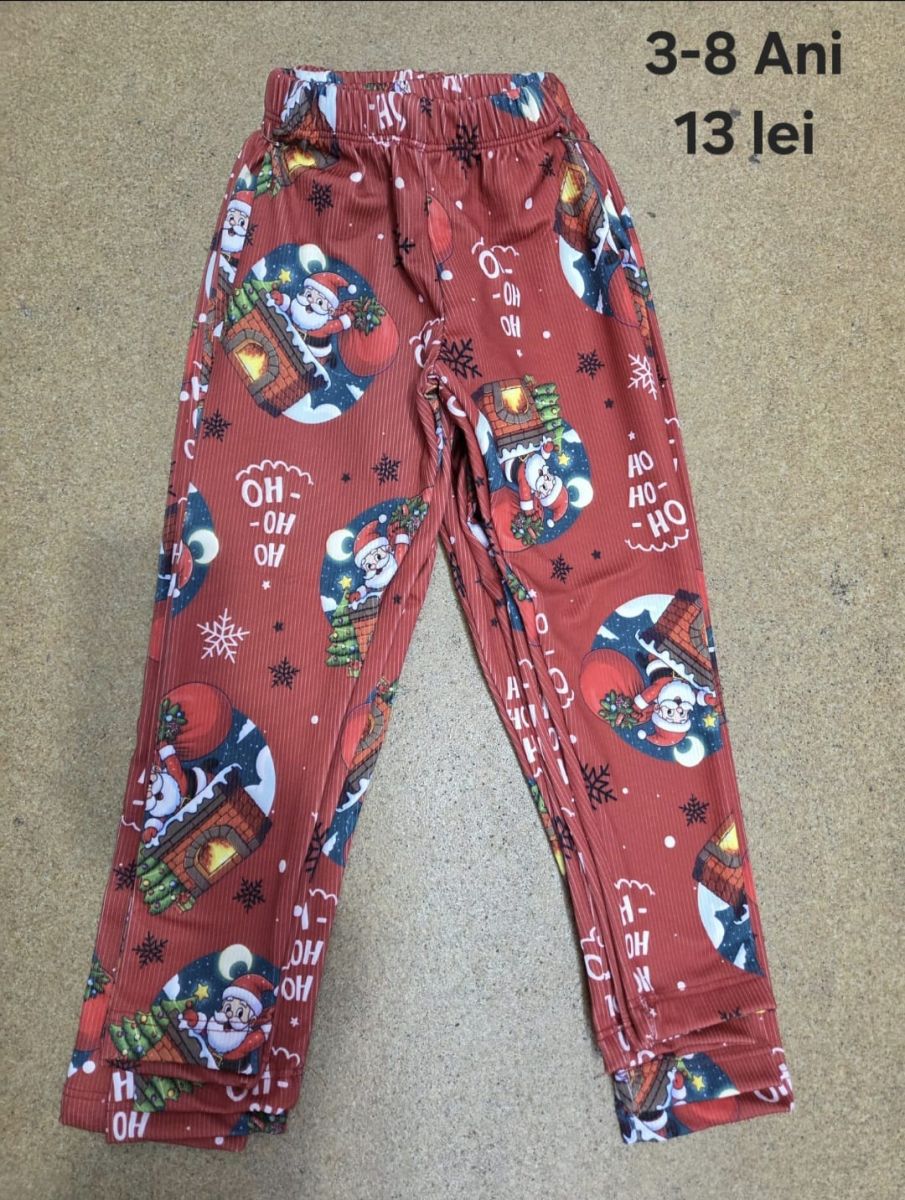 Pantaloni de Craciun Engros pentru copii, lycra vatuit