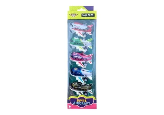 Set 5 avioane de jucarie, multicolor,