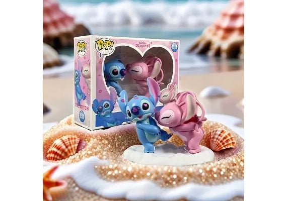 Set figurine indragostite adorabile, roz si albastru,