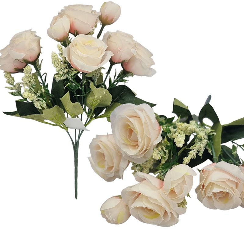 Buchet floare artificiala Trandafiri, engros 6 fire 28 cm lungime