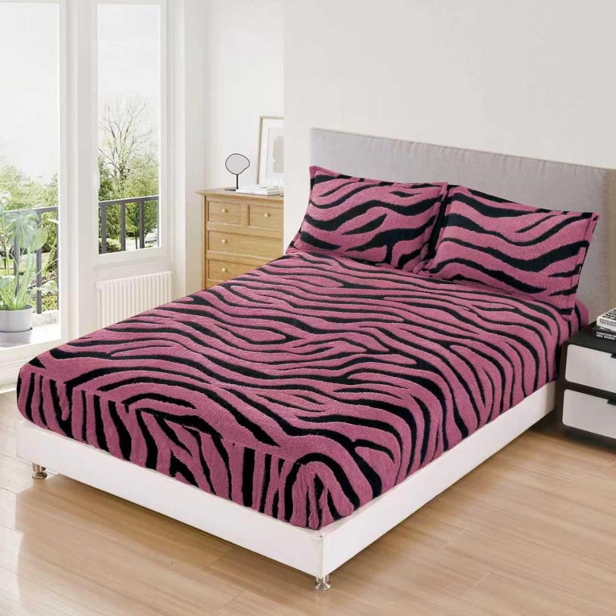 Trio Huse Tigrate En-Gros, SERIE 3 CULORI, Material Cocolino Premium cu Elastic, Set 3 Piese, 180x200 CM, cu 2 Fete de Perna Incluse