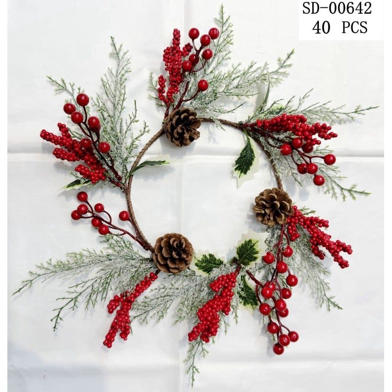 CORONITA DECORATIVA PT CRACIUN ,PVC+LEMN ENGROS