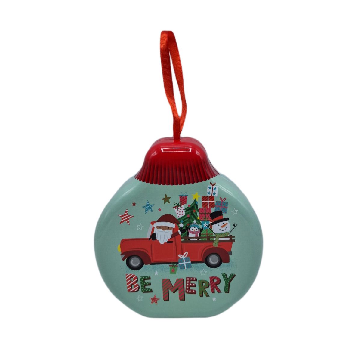 Cutie din metal pentru Craciun , 12 cm ,ENGROS